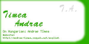 timea andrae business card